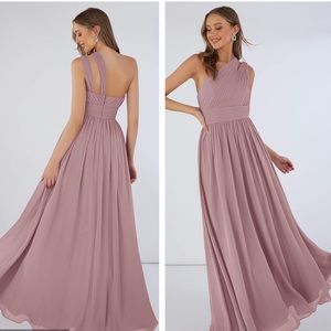 Azazie Molly Dusty Rose Chiffon Dress